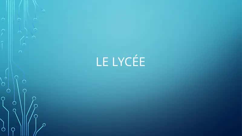 Le lycée