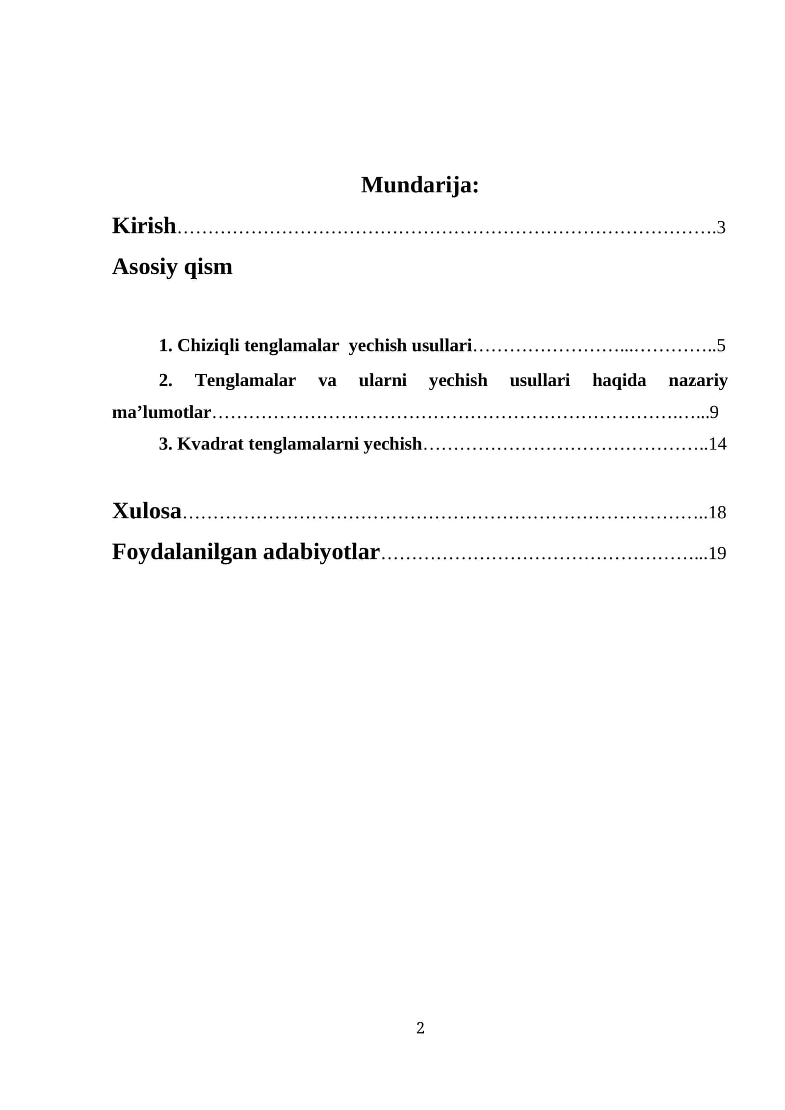 Matematika sohasidagi ta'lim sifatini oshirish