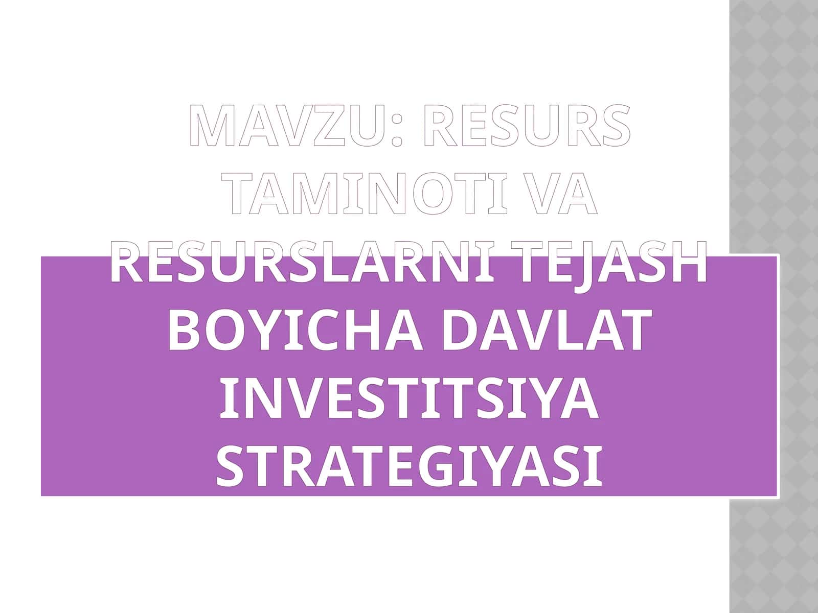 Xorijiy investitsiyalar