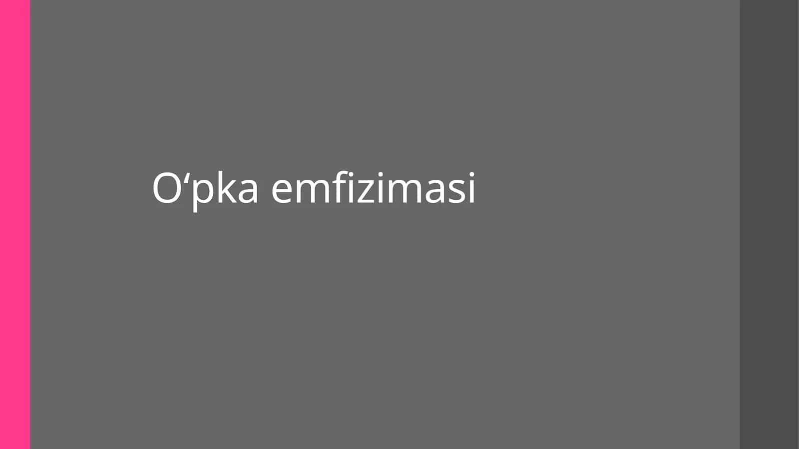 Oʻpka emfizimasi