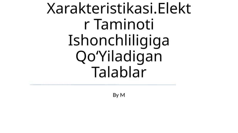 Elektr taʼminoti tarmoqlari sxemalari