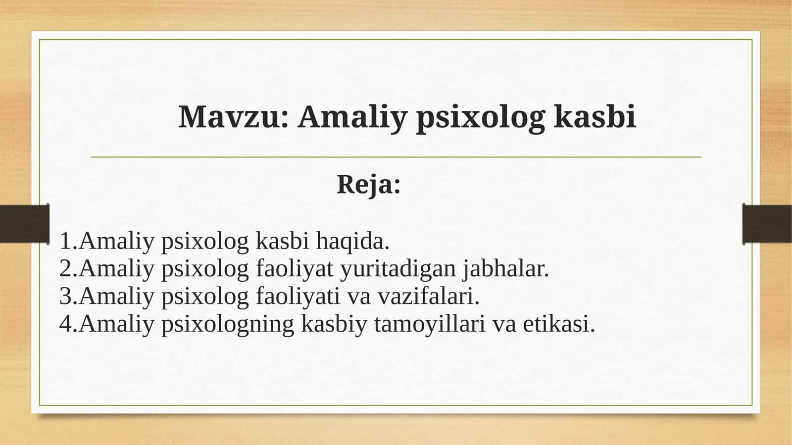 Amaliy psixolog kasbi