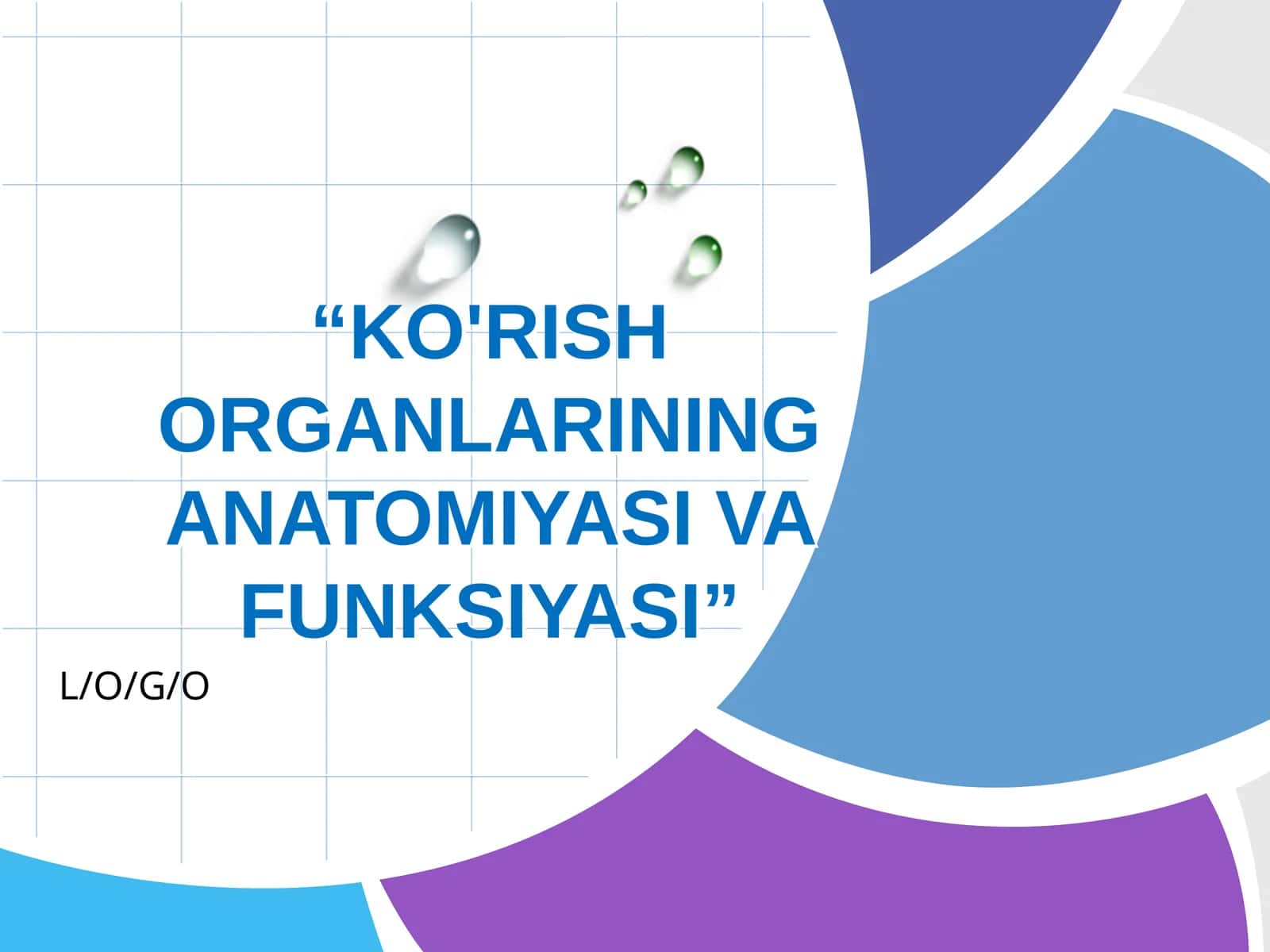 KO'RISH ORGANLARINING ANATOMIYASI VA FUNKSIYASI